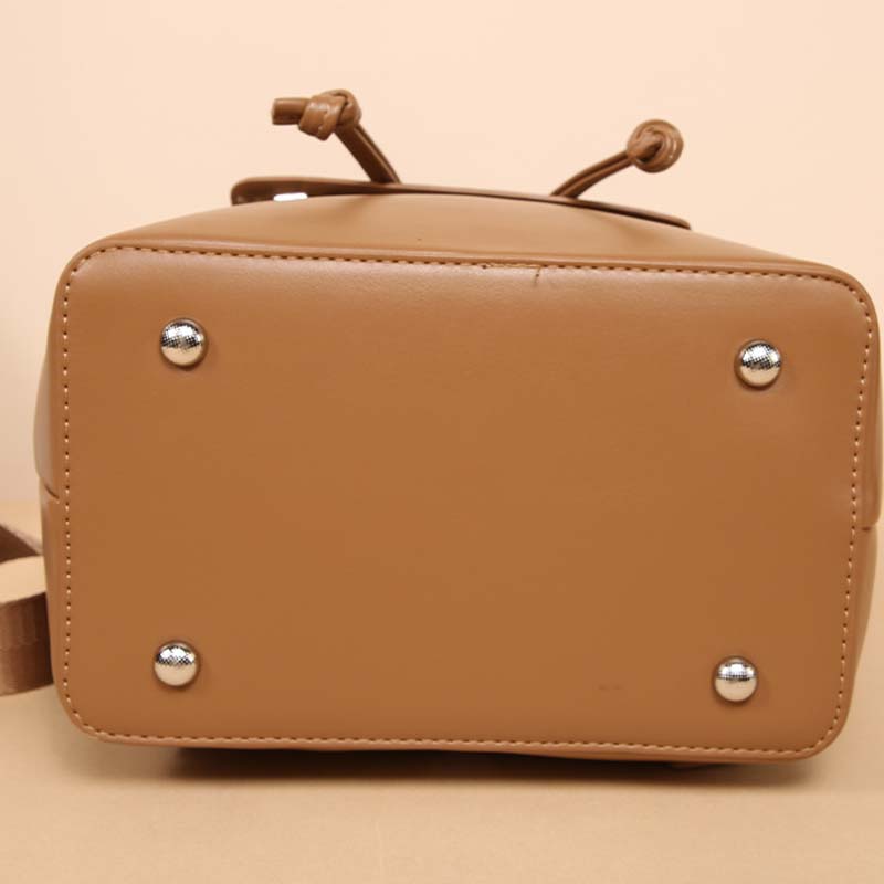 PU Leather Fashion Drawstring Backpack for Women