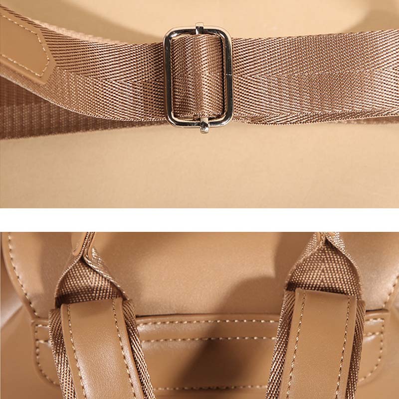 PU Leather Fashion Drawstring Backpack for Women