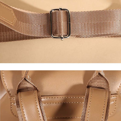 PU Leather Fashion Drawstring Backpack for Women