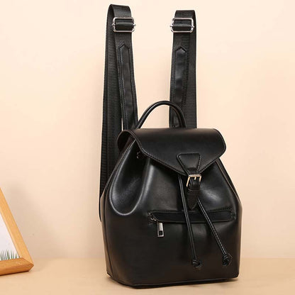 PU Leather Fashion Drawstring Backpack for Women