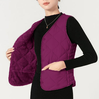 Women's Warm Quilted Lightweight Fitted Vest