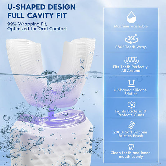 Ultrasonic U-Shaped Electric Toothbrush for Adults