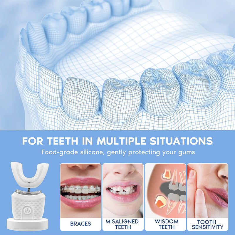 Ultrasonic U-Shaped Electric Toothbrush for Adults