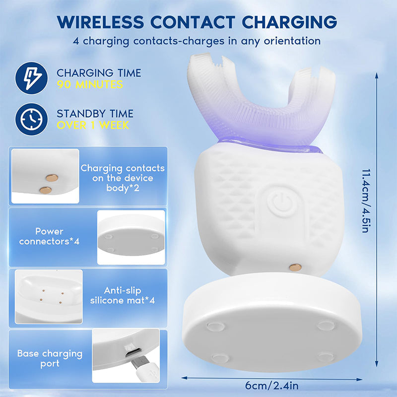 Ultrasonic U-Shaped Electric Toothbrush for Adults