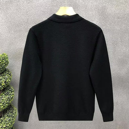 Men's Casual Quarter Zip Knit Sweater