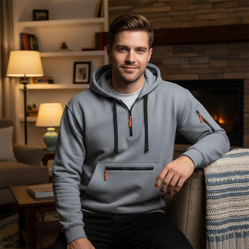 Men's Warm Utility Quarter-Zip Hoodie -👏Comfort, style, and practicality are combined in one versatile piece!