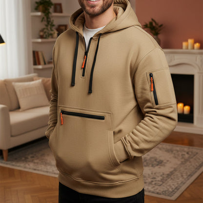 Men's Warm Utility Quarter-Zip Hoodie -👏Comfort, style, and practicality are combined in one versatile piece!