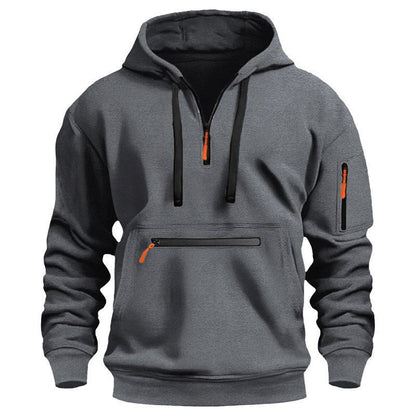 Men's Warm Utility Quarter-Zip Hoodie -👏Comfort, style, and practicality are combined in one versatile piece!