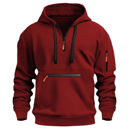 Men's Warm Utility Quarter-Zip Hoodie -👏Comfort, style, and practicality are combined in one versatile piece!