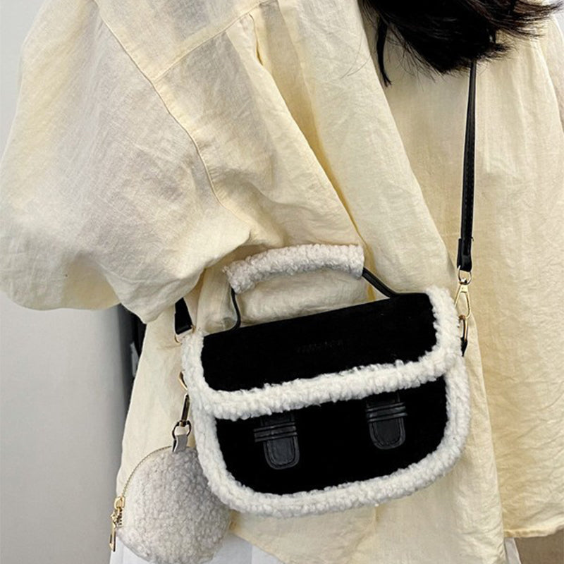 Women's Retro Plush Crossbody Bag