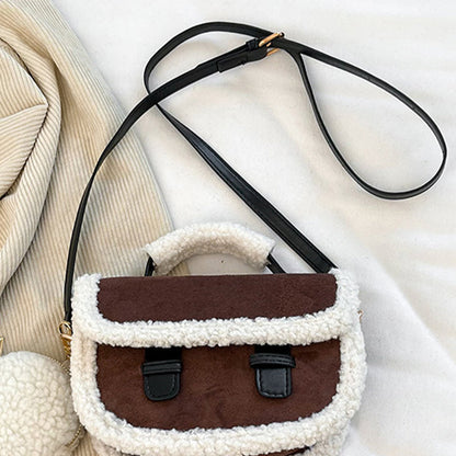 Women's Retro Plush Crossbody Bag