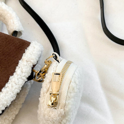Women's Retro Plush Crossbody Bag