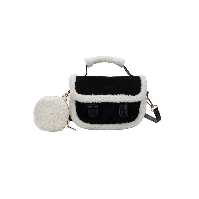 Women's Retro Plush Crossbody Bag