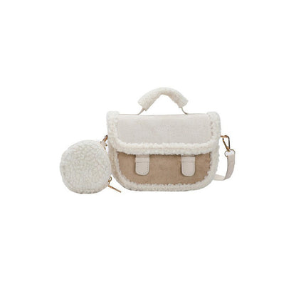 Women's Retro Plush Crossbody Bag