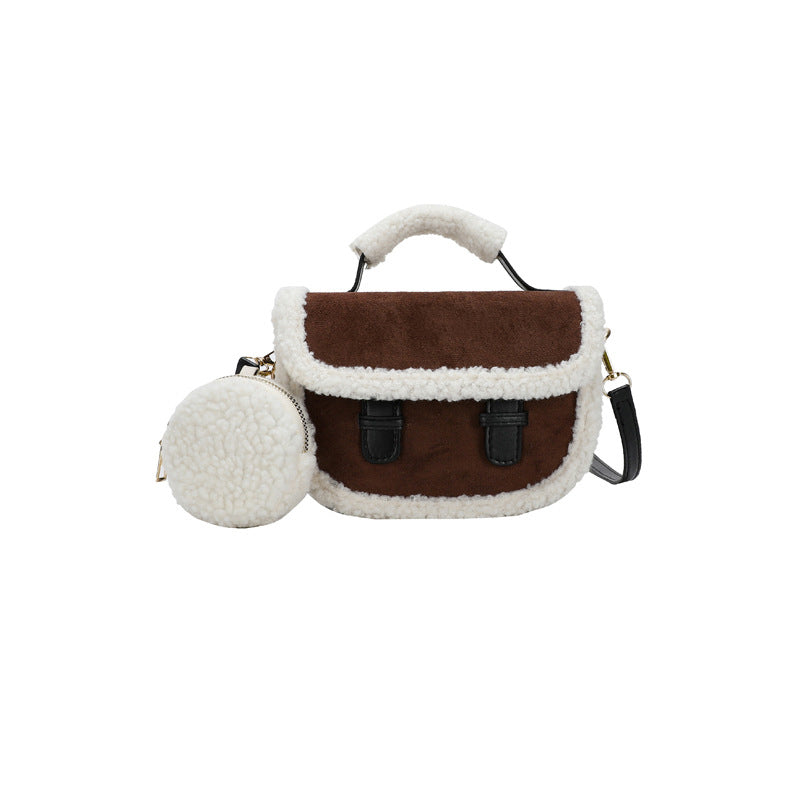 Women's Retro Plush Crossbody Bag