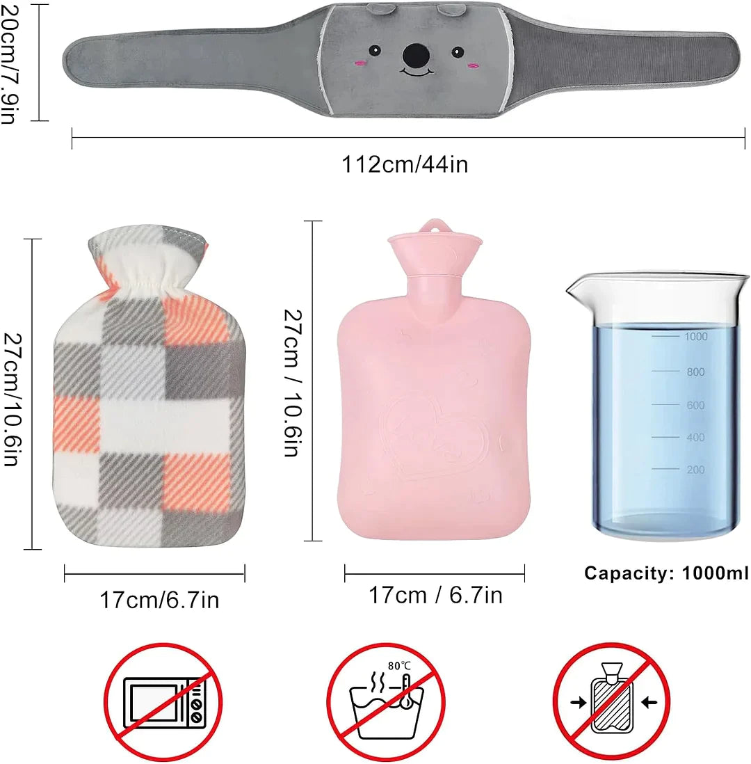 Plush Refillable Hot Water Bottle Belt