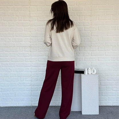 Hot Sale🔥Women's Casual Color Block Two-Piece Set👚👖