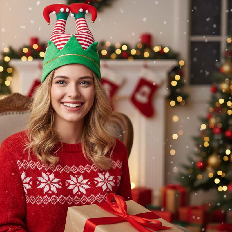 🎄🎁Christmas Funny Santa & Elf Pants Hat