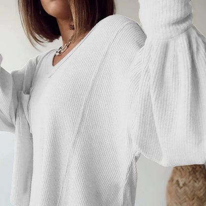 ✨ Women’s Casual V-Neck Knit Top – Soft, Flattering & Perfect for Any Occasion