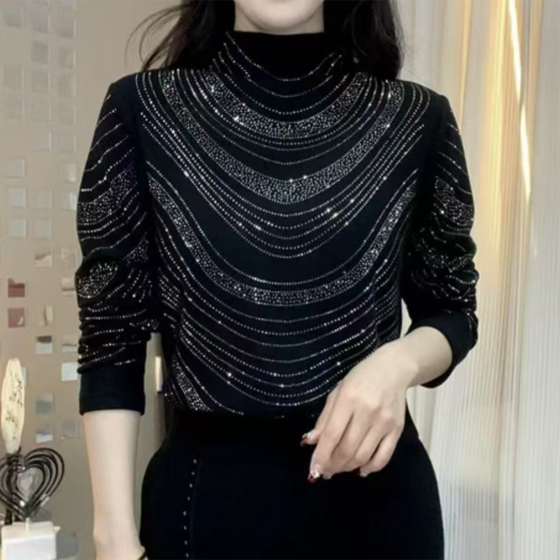 Women’s Graceful Long Sleeve Top With Sequins
