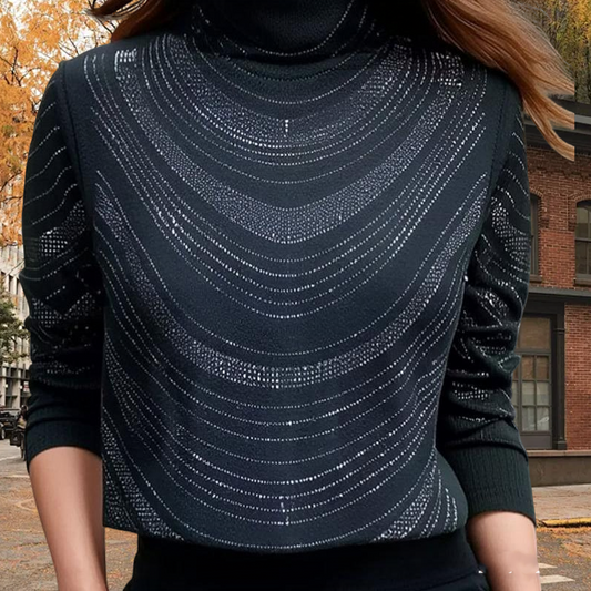 Women’s Graceful Long Sleeve Top With Sequins