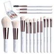 🔥 Big Sale 50% OFF🌈Travel Makeup Brush Set with LED Light Mirror