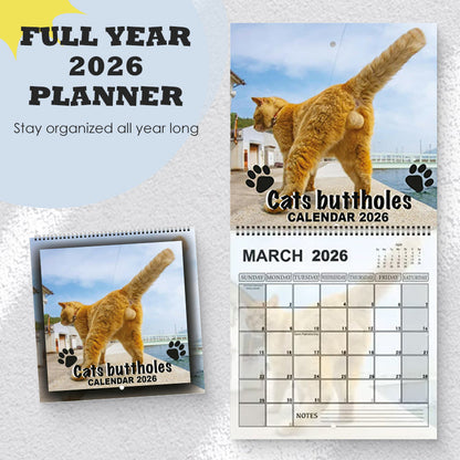 🐾😹2026 Funny Cat Wall Calendar