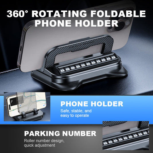 📱✨ 360° Rotating Foldable Phone Holder - Universal Compatibility with Anti-Slip Base for Desk, Car & Travel Use 🚗💻