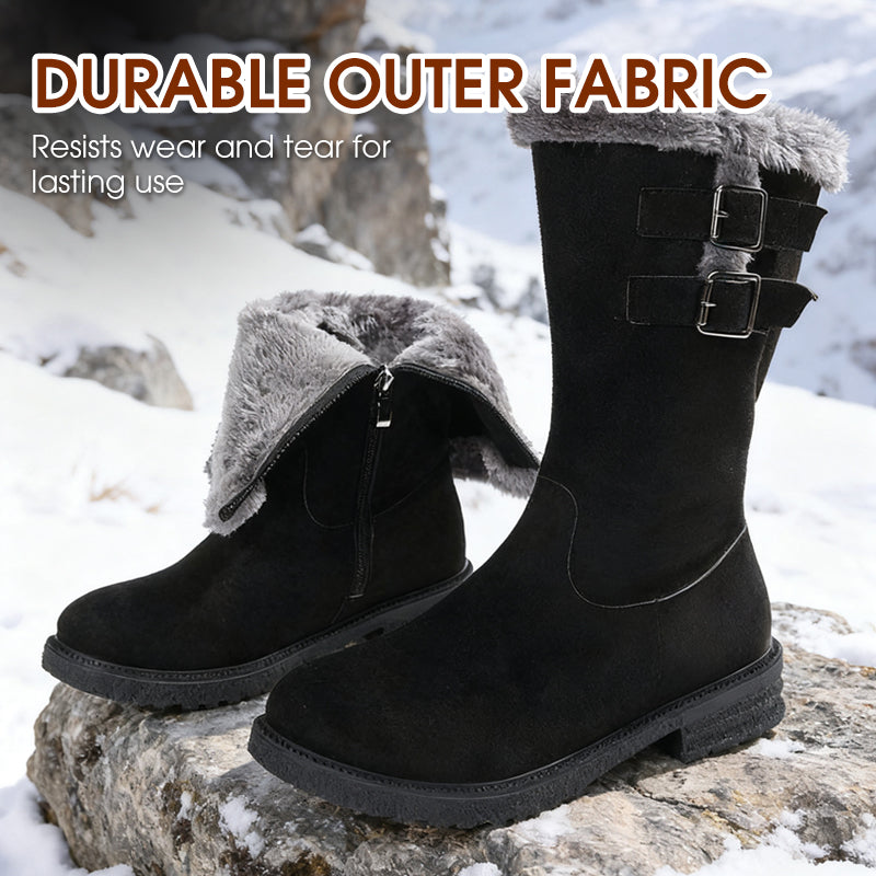 Women's Warm Plush-Lined Mid-Calf Snow Boots