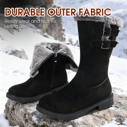 Women's Warm Plush-Lined Mid-Calf Snow Boots