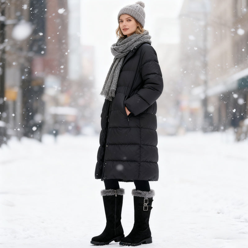 Women's Warm Plush-Lined Mid-Calf Snow Boots
