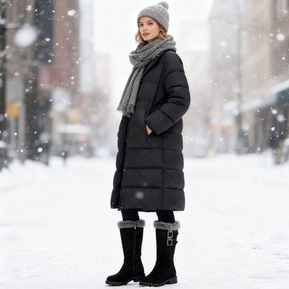 Women's Warm Plush-Lined Mid-Calf Snow Boots