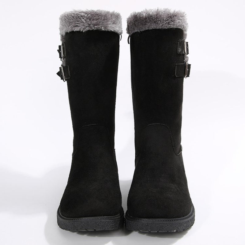 Women's Warm Plush-Lined Mid-Calf Snow Boots