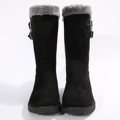 Women's Warm Plush-Lined Mid-Calf Snow Boots
