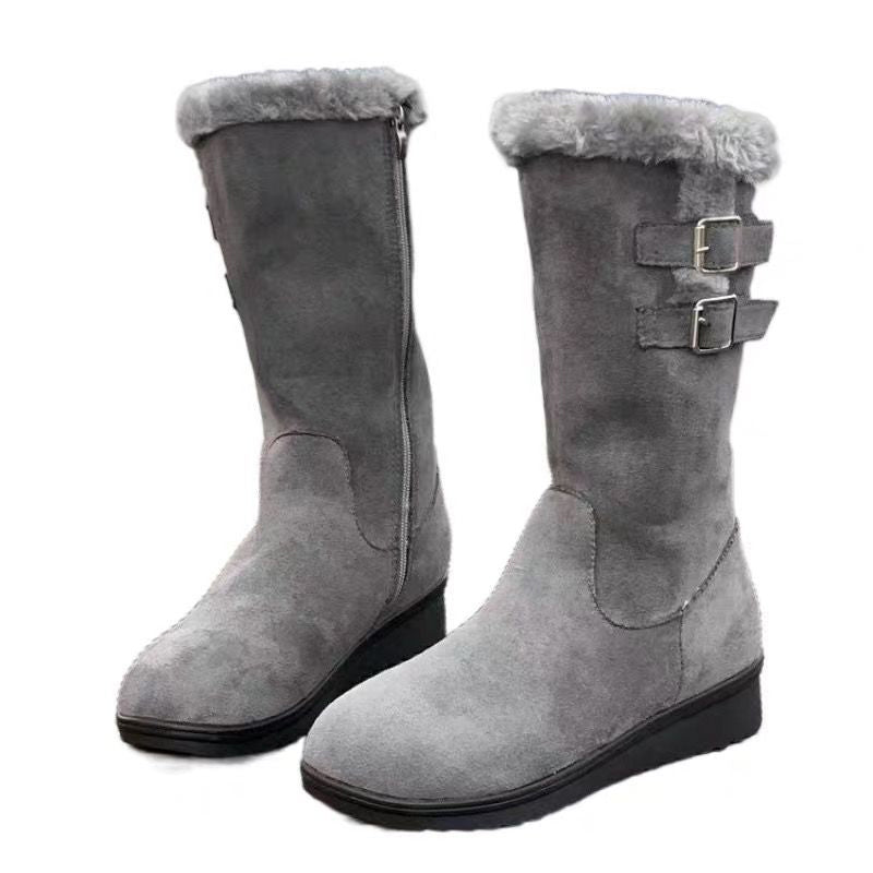 Women's Warm Plush-Lined Mid-Calf Snow Boots