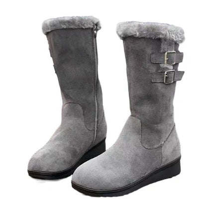 Women's Warm Plush-Lined Mid-Calf Snow Boots
