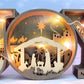 Wooden JOY Nativity Scene Christmas Ornament