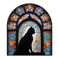Stained Glass Cat Silhouette Wooden Puzzle 