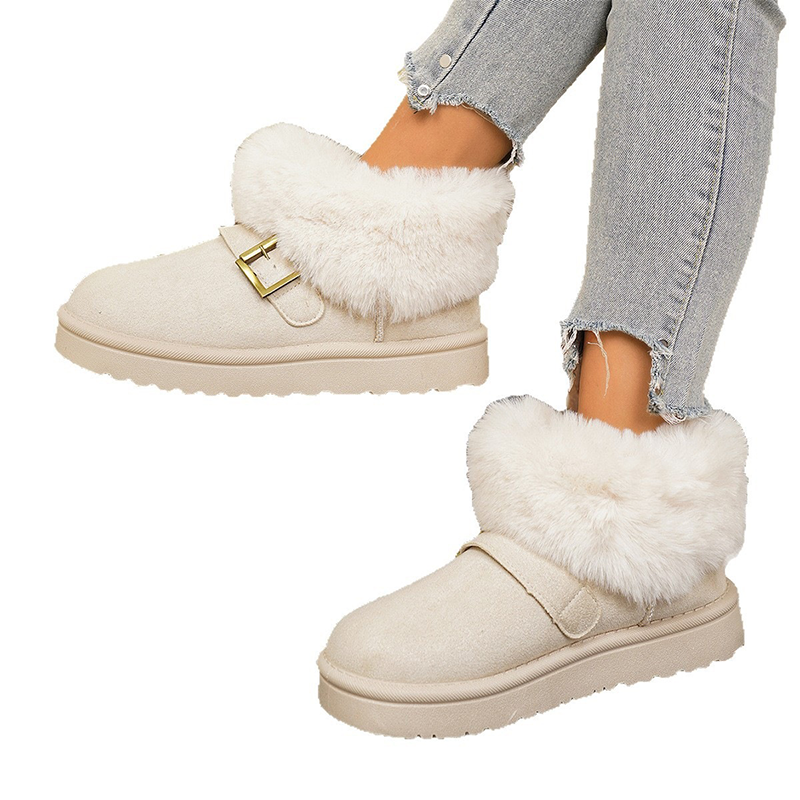 Women’s Warm Faux Fur Lined Slip-On Platform Boots