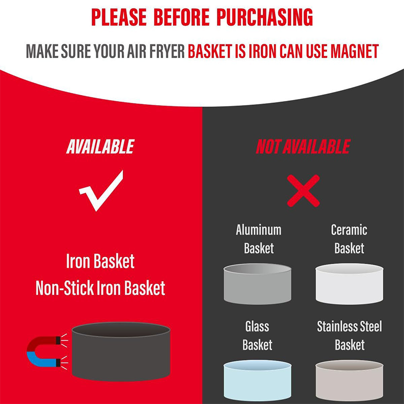 Air Fryer Magnet Silicone Buckle Set