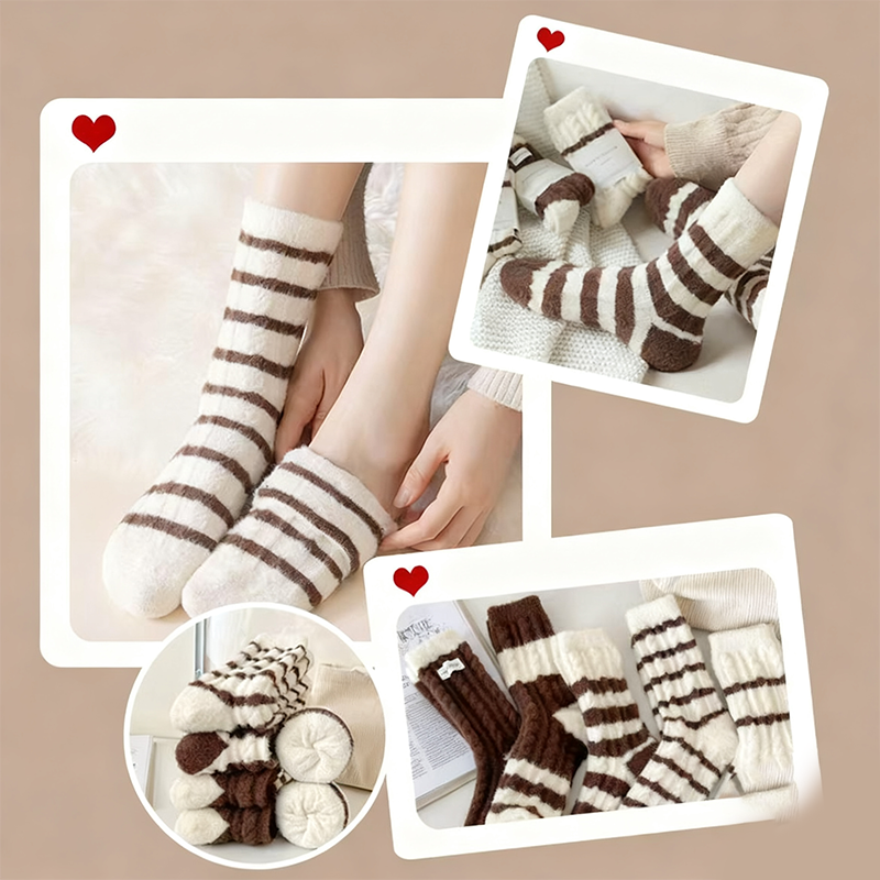 🔥✨Striped & Solid Color Block Casual Socks🧦
