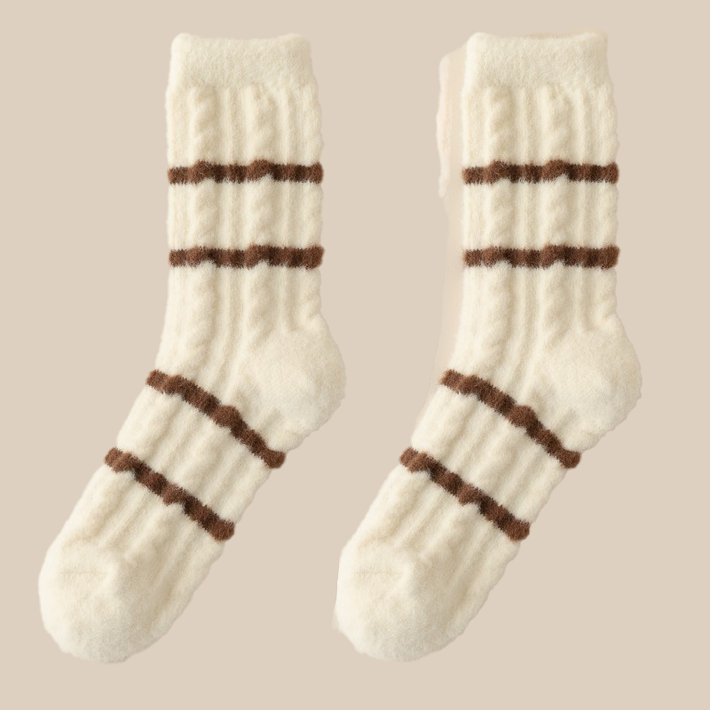 🔥✨Striped & Solid Color Block Casual Socks🧦