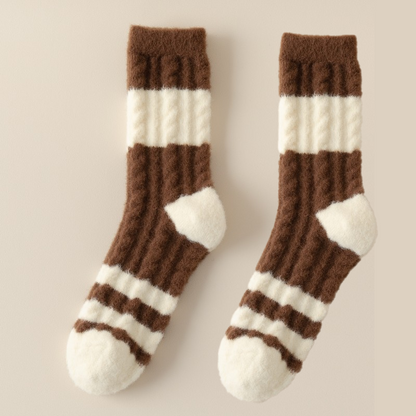 🔥✨Striped & Solid Color Block Casual Socks🧦