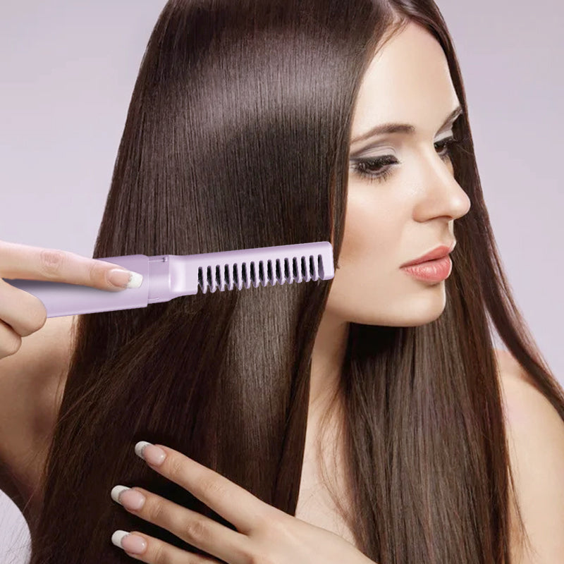 🎄Xmas Sale-Up to 49% OFF💇‍♀️Portable Cordless Hair Straightening Comb(🎁V-Shaped Hair Straightening Comb)