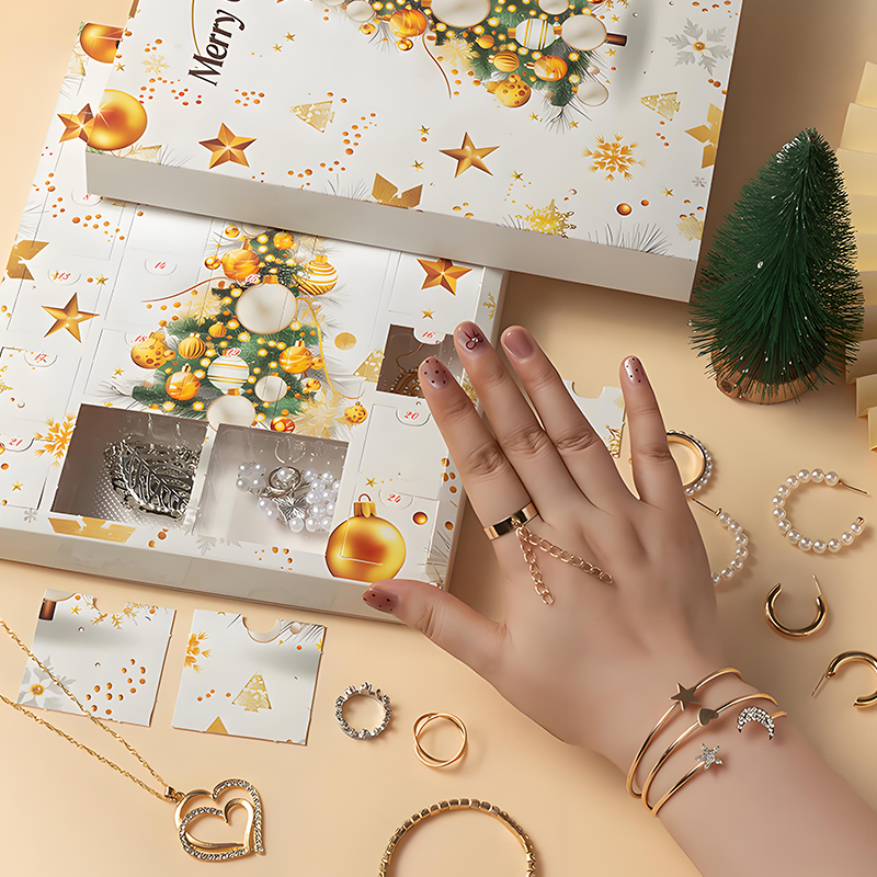 🎁 Christmas Sale 50% OFF!!🔥 24 Days of Surprises — 24-Grid Christmas Jewelry Set