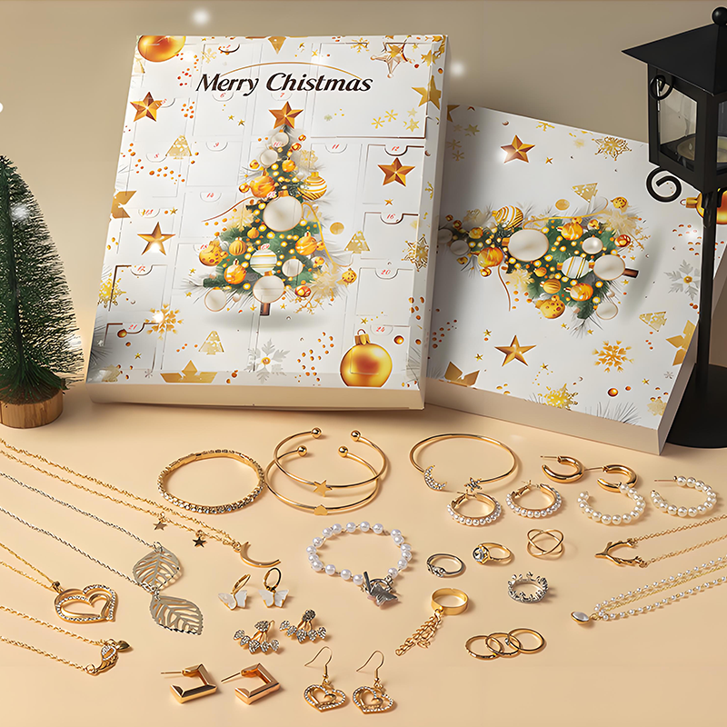 🎁 Christmas Sale 50% OFF!!🔥 24 Days of Surprises — 24-Grid Christmas Jewelry Set