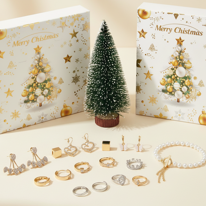 🎁 Christmas Sale 50% OFF!!🔥 24 Days of Surprises — 24-Grid Christmas Jewelry Set