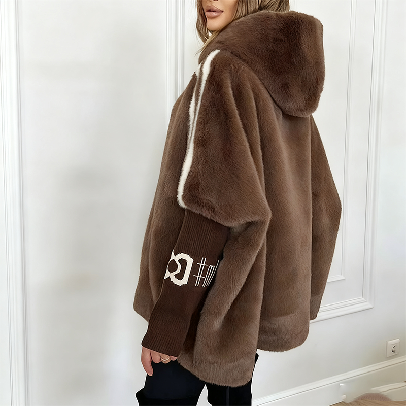 🔥New Arrivals Hot Sale⚡Women's Casual Hooded Zip-Up Plush Coat