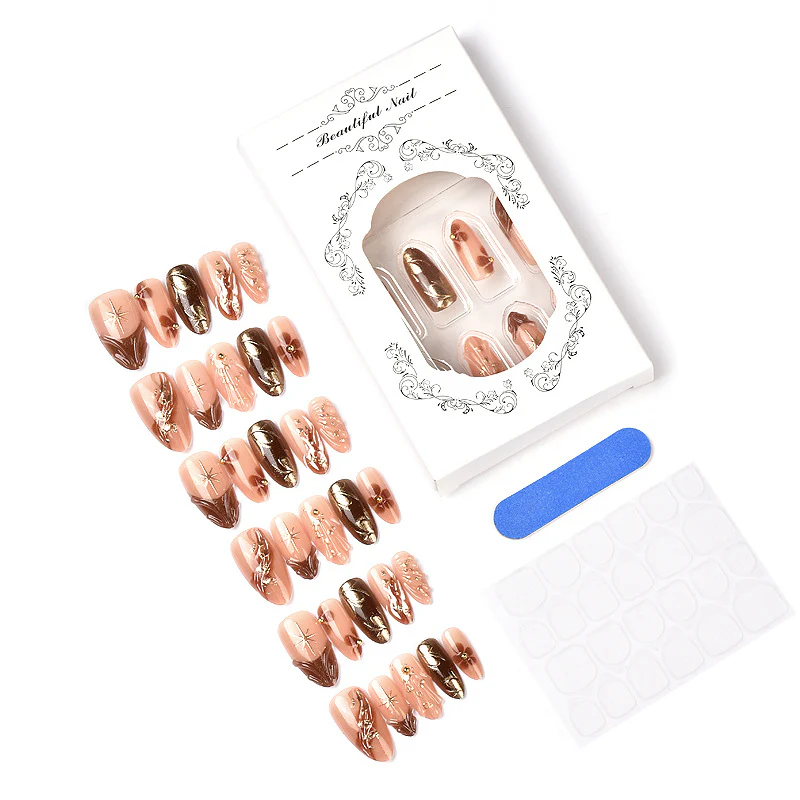 🎅✨Xmas Sale 50% OFF💥30 PCS Handcrafted Almond Press-On Nails Set💅