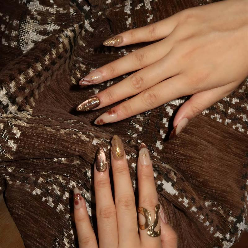 🎅✨Xmas Sale 50% OFF💥30 PCS Handcrafted Almond Press-On Nails Set💅